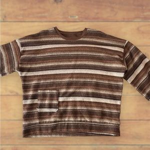 brown grandpa sweater
